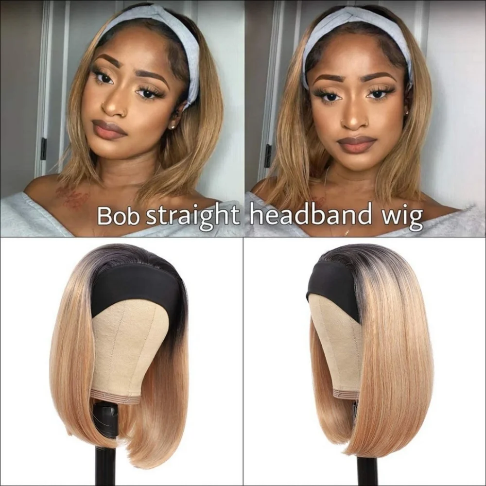 Blooming Hair Bob Headband Wig